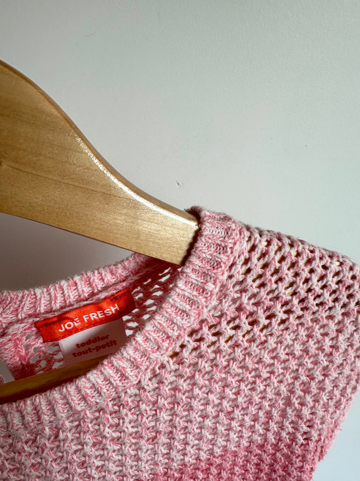 Pink Open Knit T-shirt / 3T