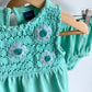 Mint Embroidered Dress + Bloomers Set / 3-6m