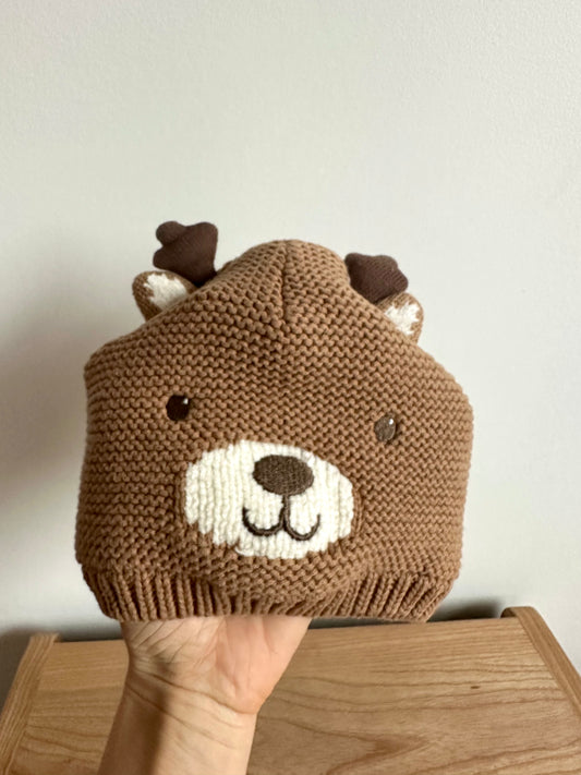 Deer Brown Beanie / 12-24m
