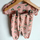 Organic Blush Tulip Top + Pants Set / 12-18m