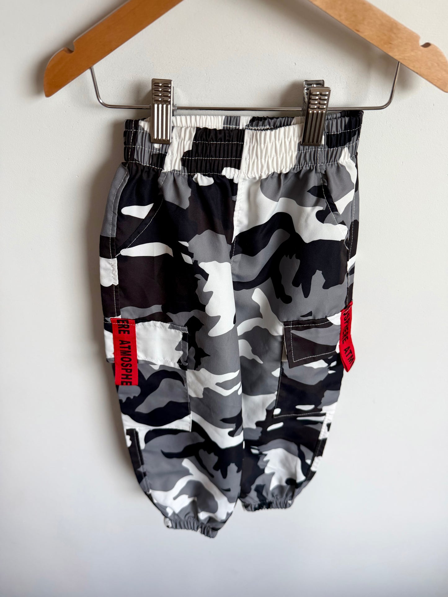 Grey Camo Cargo Pants / 4T