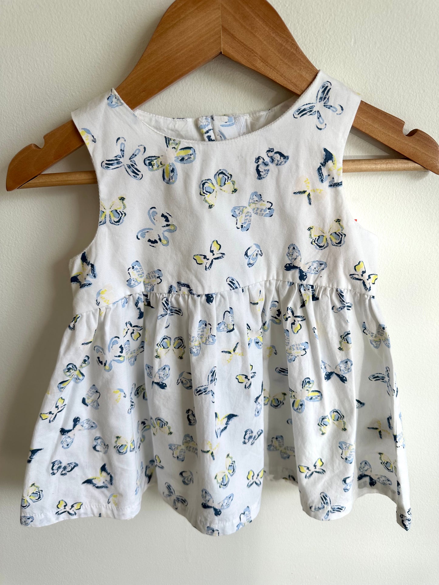 Butterfly White Dress (With Tags) / 6-12m