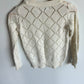 White Open Knit Long Sleeve / 4T