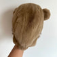 Fuzzy Tan Bear Toque with Side Flaps / 6-12m