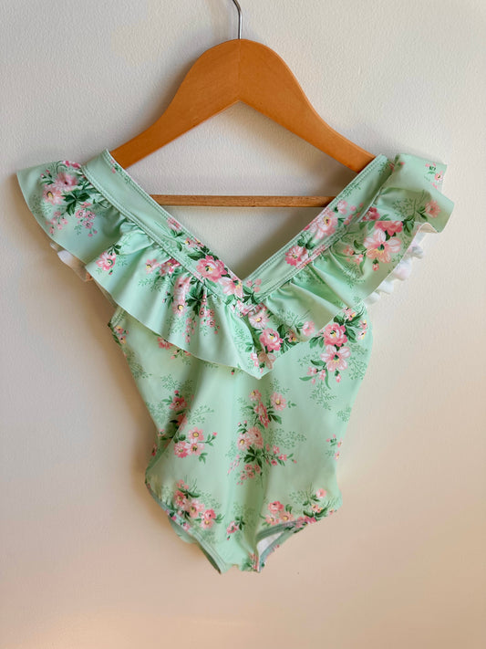 Mint Floral Swimsuit / 5 years