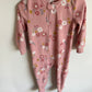 Fleece Pink Flower Sleeper / 2T