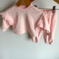 Pink Soft Ruffle Sleeve Sweater + Pants (With tags) / 6m