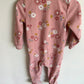 Fleece Pink Flower Sleeper / 2T