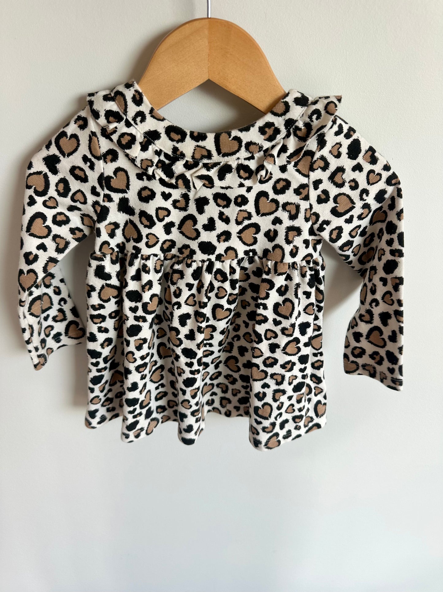 Brown Spotted Animal Print Dress/ 18m