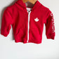 Red Maple Leaf Zip Hoodie / 12-18m