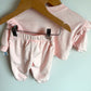 Pink Soft Ruffle Sleeve Sweater + Pants (With tags) / 6m