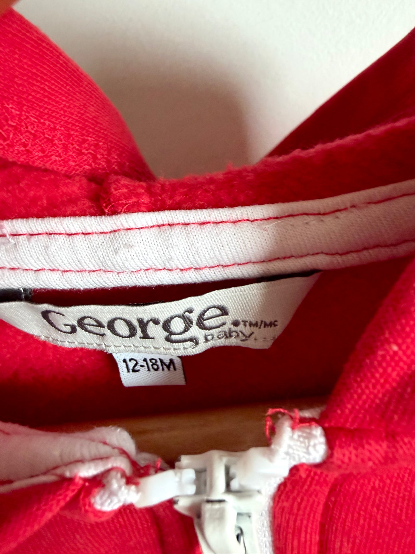 Red Maple Leaf Zip Hoodie / 12-18m