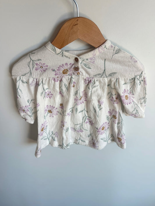 White Dress with Purple Flowers / 3m