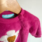 Pink Daisy Fuzzy Crew / 6m