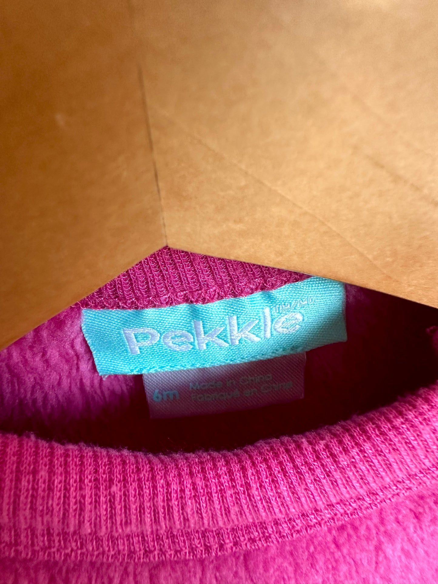 Pink Daisy Fuzzy Crew / 6m