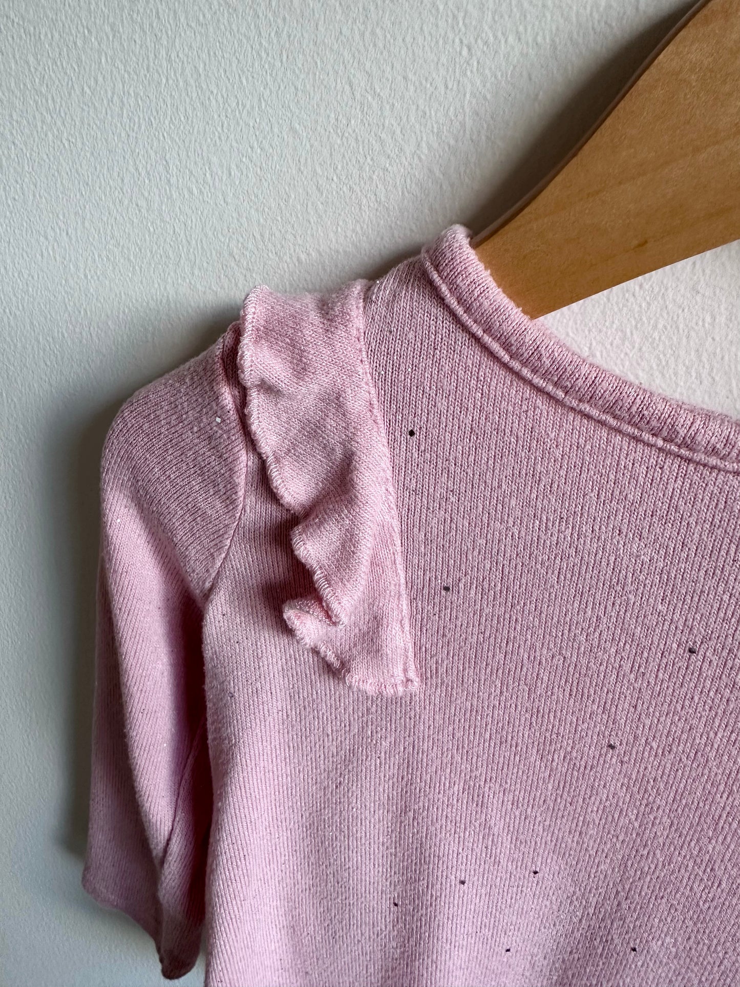 Pink Glitter Long Sleeve / 6-12m