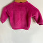 Pink Daisy Fuzzy Crew / 6m