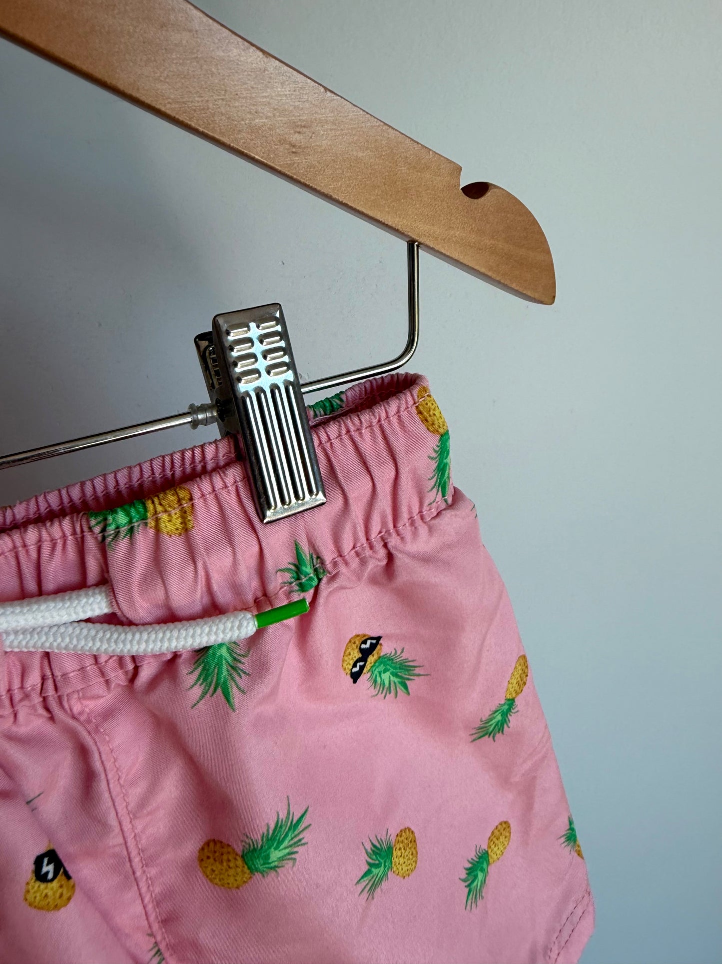 Pink Pineapple Swim Shorts - No Mesh / 2T