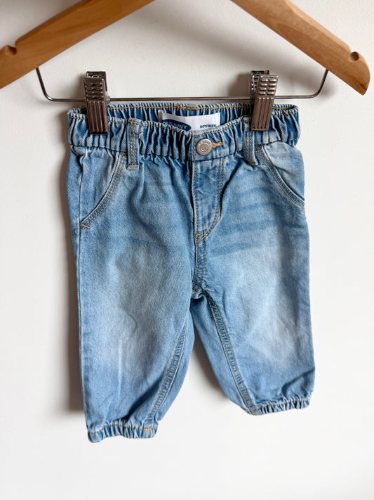 Boyfriend Jeans with Elastic Waist / 12-18m