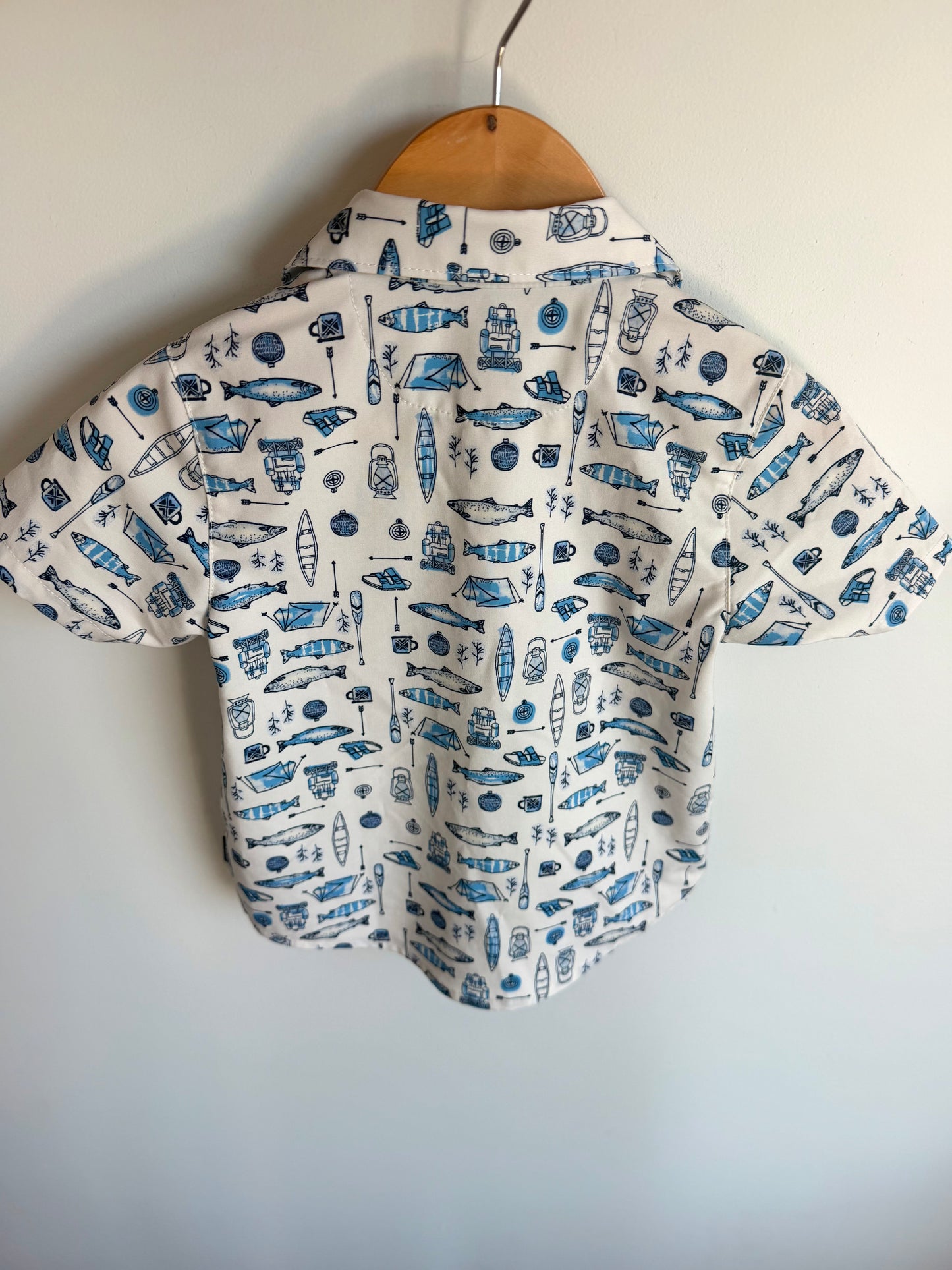Eddie Bauer Two Piece Button Up T-shirt + Shorts Set / 2T