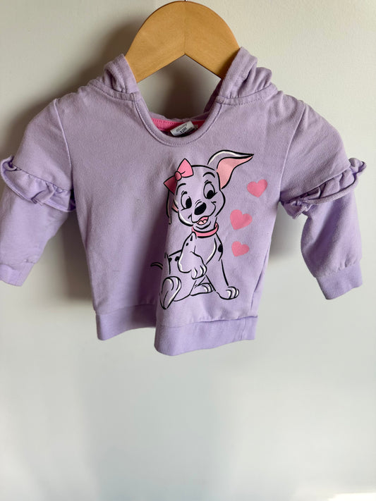 Hooded Dalmatian Hoodie with Ears / 6-12m