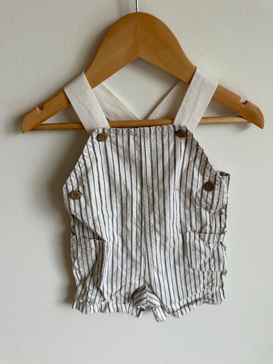 Vertical Stripe Overall Shorts/ 12m