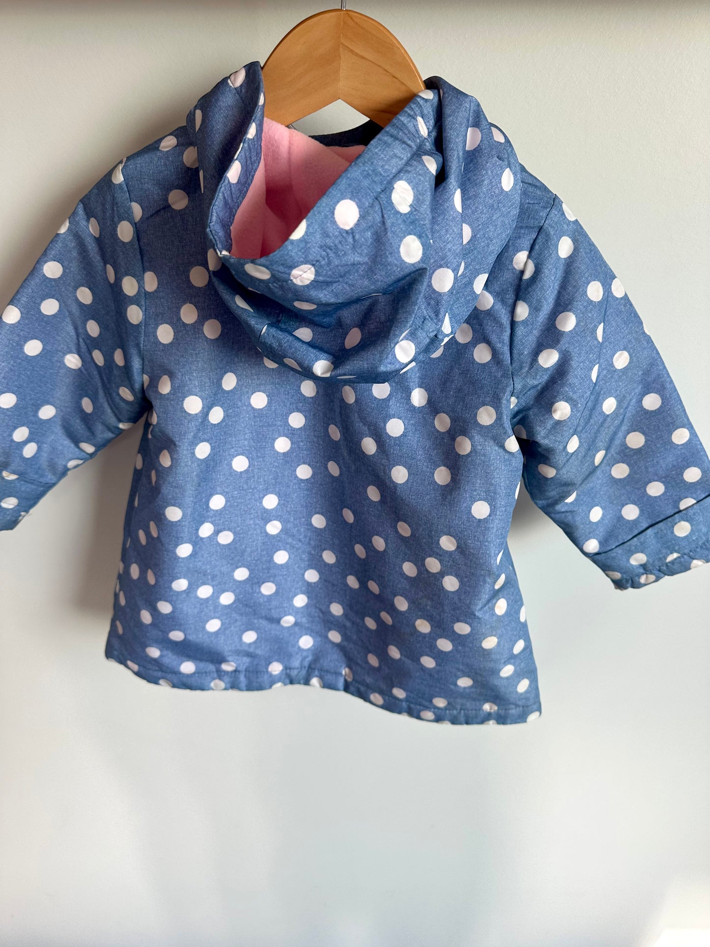 Blue Polkadot Hooded Jacket (PLAY) / 24m