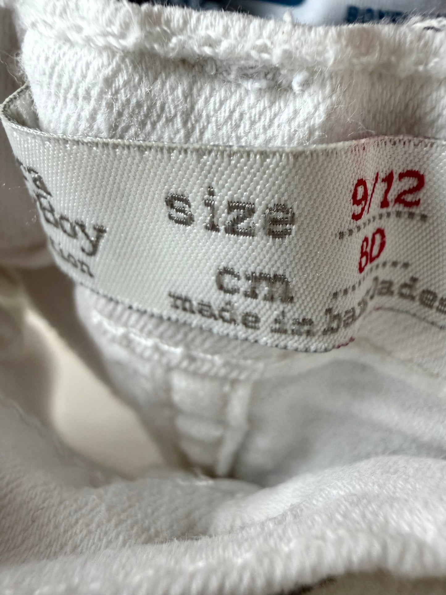 Zara White Stretch Denim Pants / 9-12m
