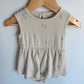 Blue Floral Ribbed Bodysuit Dress / 9m