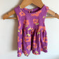 Purple Dress with Flower Print / 3-6m
