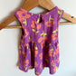 Purple Dress with Flower Print / 3-6m