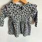Grey Animal Print Dress / 6-12m