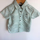 Mint Dino Button Up Dress Shirt / 2T