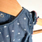 Chambray Pink Trim Floral Jumpsuit / 0-3m