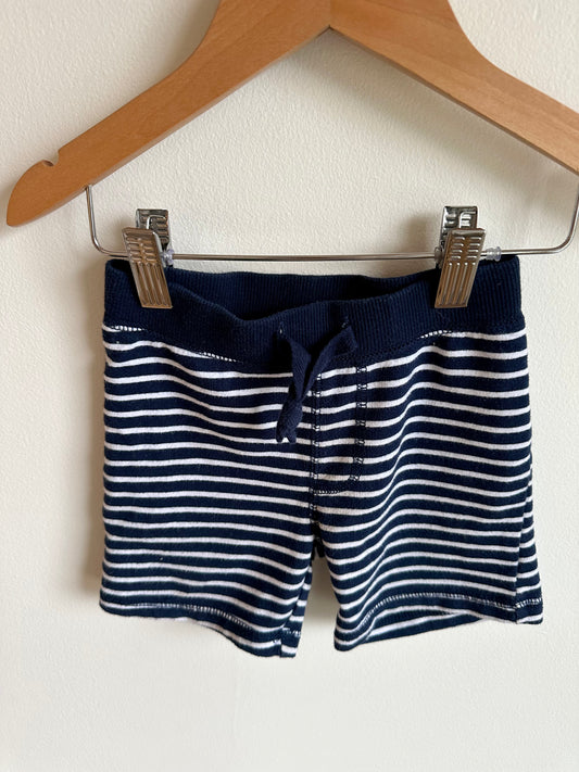 Striped Navy Shorts / 12m