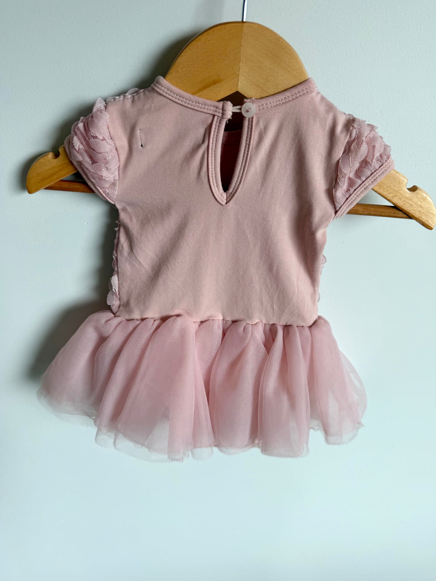 Olivia Rose Pink Bodysuit Dress / 0-3m