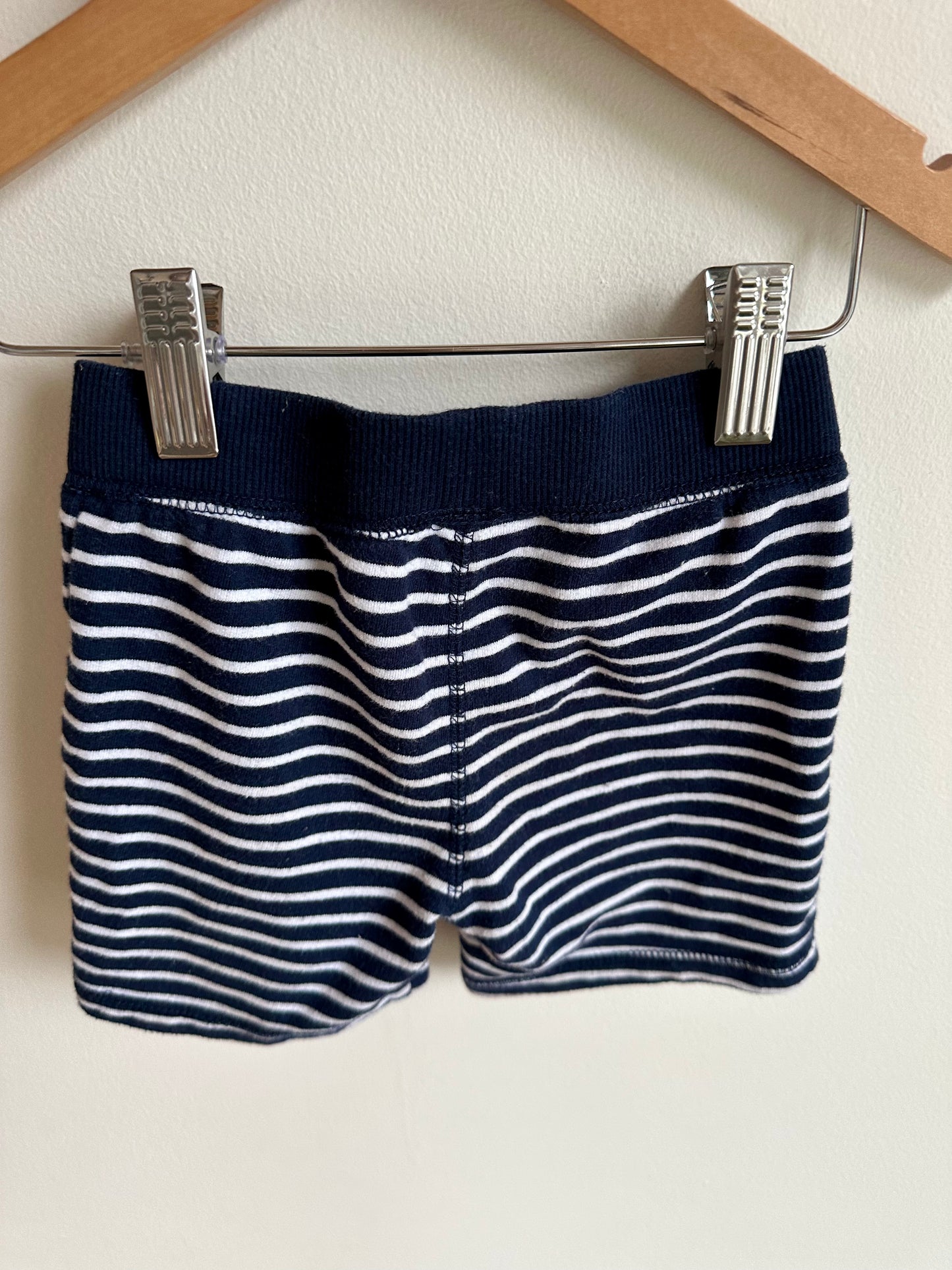Striped Navy Shorts / 12m