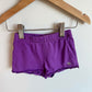 Purple Ruffle Trim Heart Shorts / 6-12m