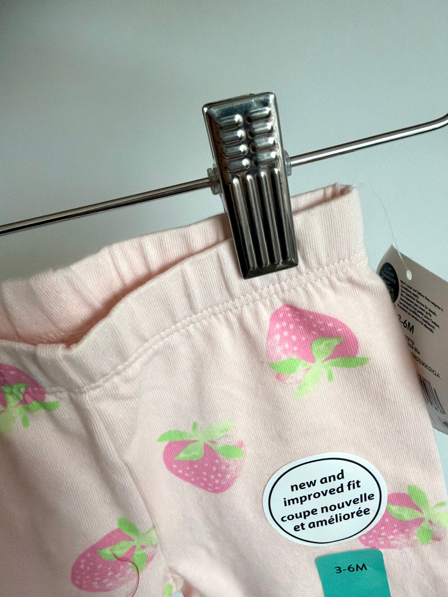 Strawberry Pink Leggings (With tags) / 3-6m