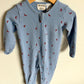 Wilson & Frenchy Blue Waffle Moon Print Sleeper / 12-18m