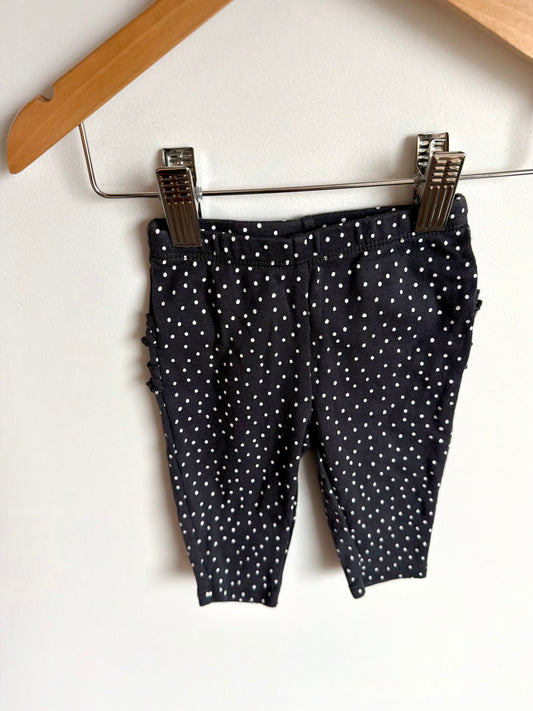 Polka Dot Black + White Pants / 3m