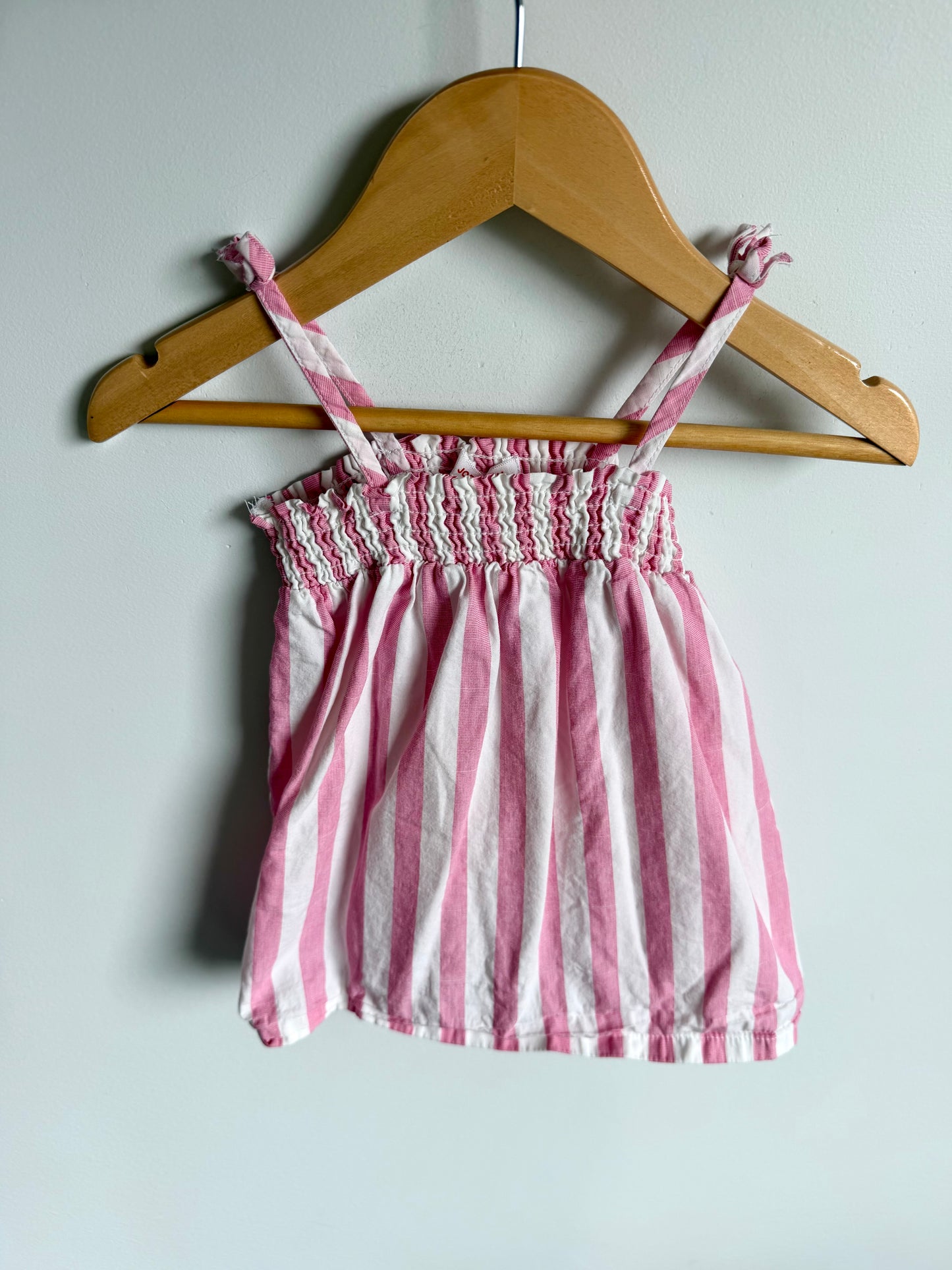 Pink Vertical Striped Top / 6-12m