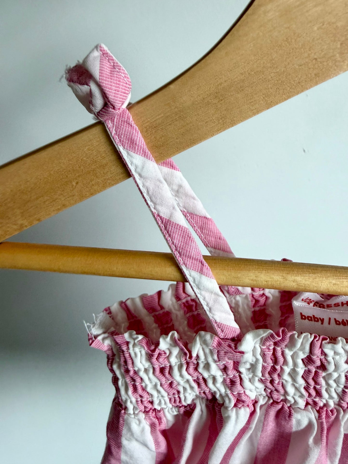 Pink Vertical Striped Top / 6-12m