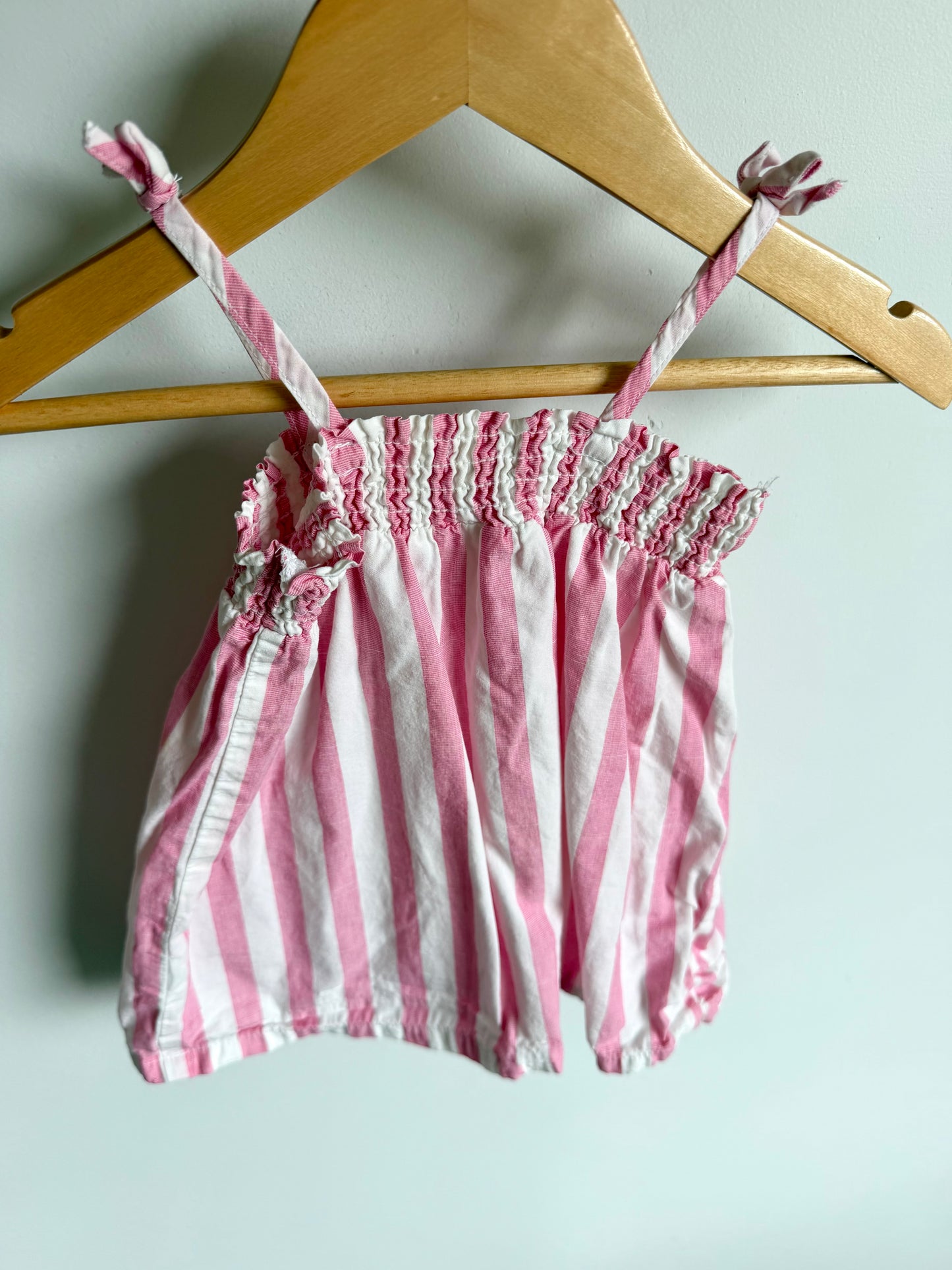 Pink Vertical Striped Top / 6-12m
