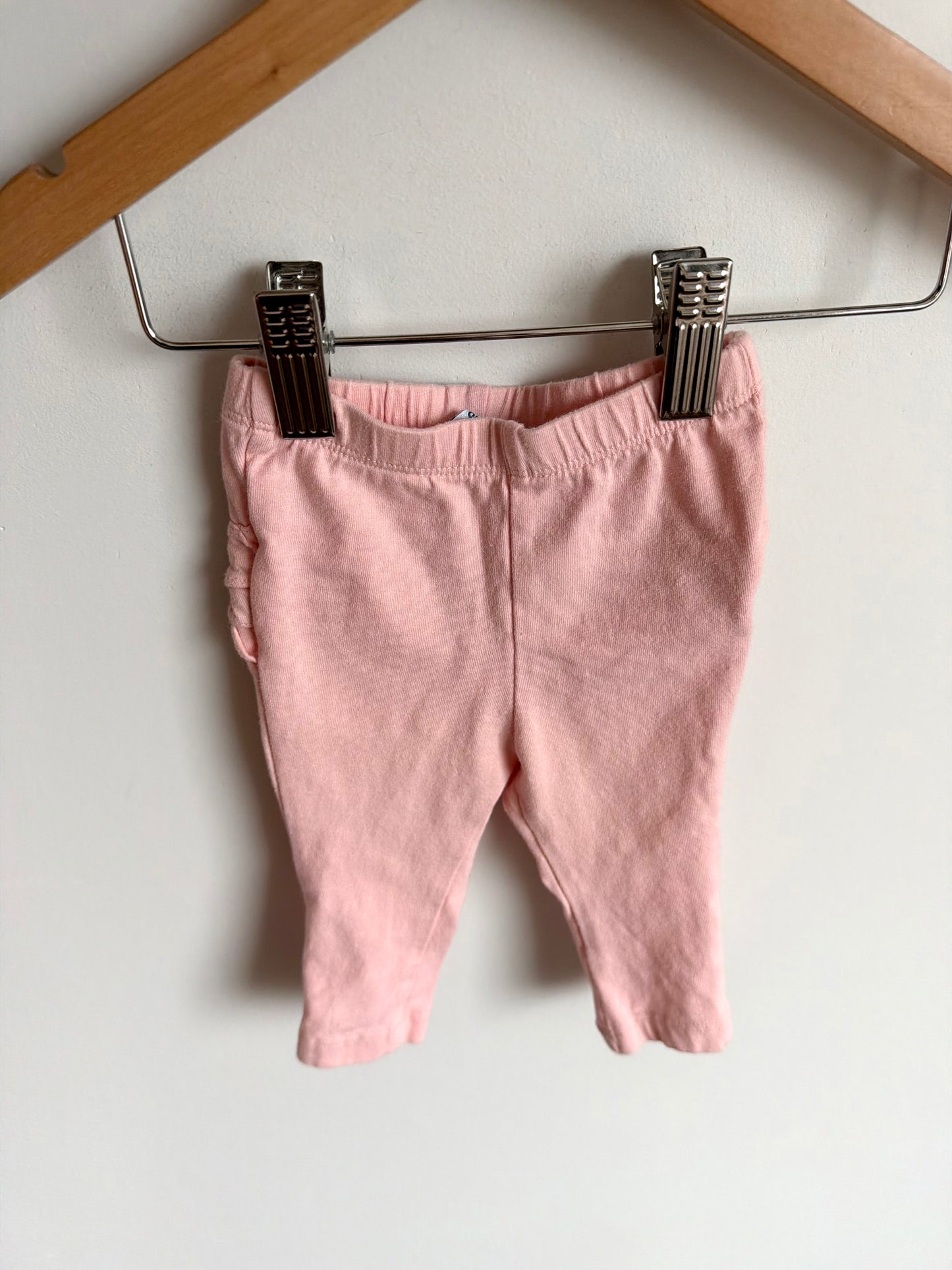 Pink Ruffle Bottom Leggings / 3-6m