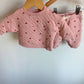 Pink Quilted Peach Sweater + Pants Set / 3m