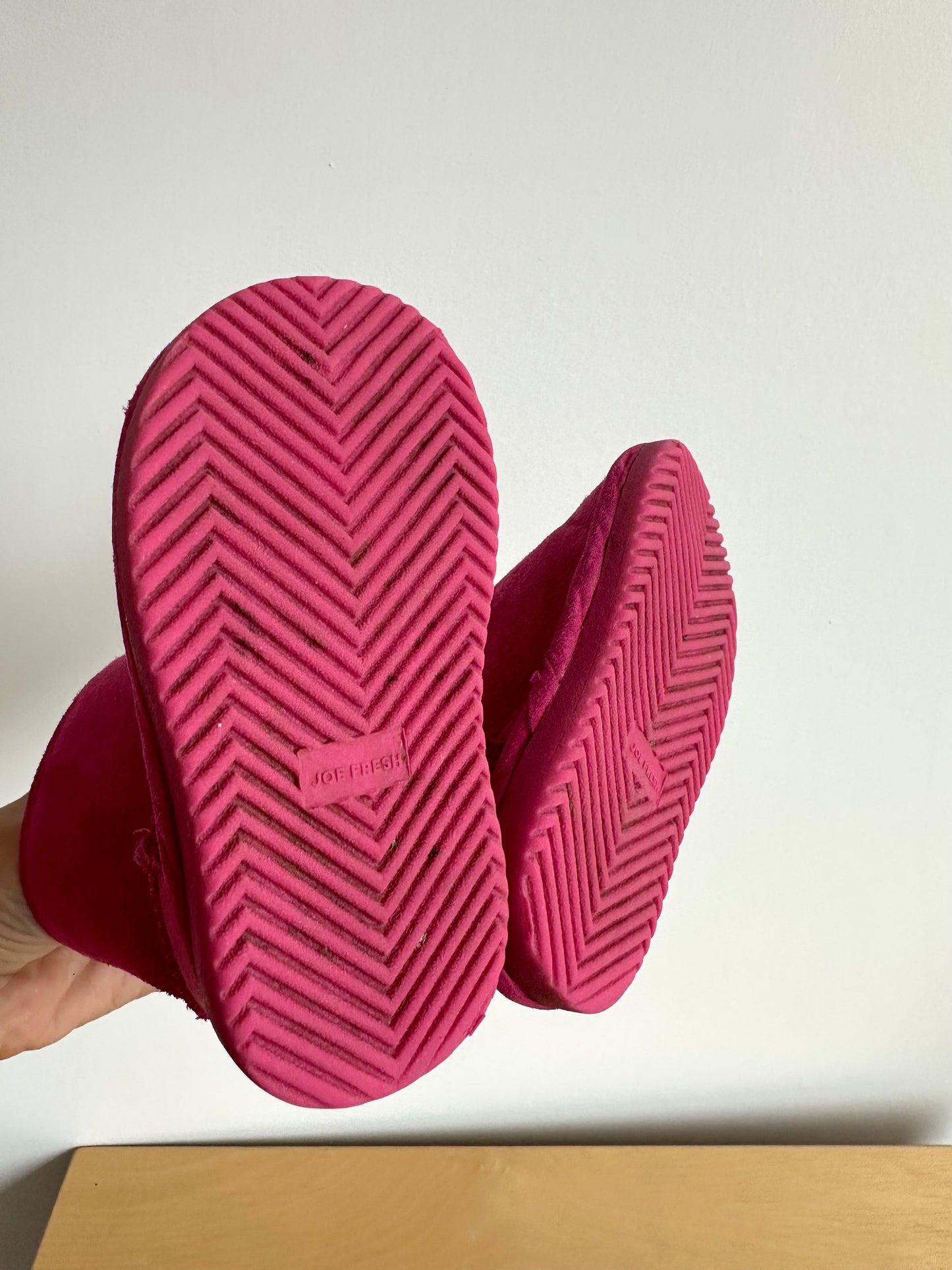 Magenta Velcro Boots / Size 4 Toddler
