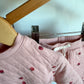 Pink Quilted Peach Sweater + Pants Set / 3m