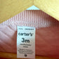 Pink Quilted Peach Sweater + Pants Set / 3m