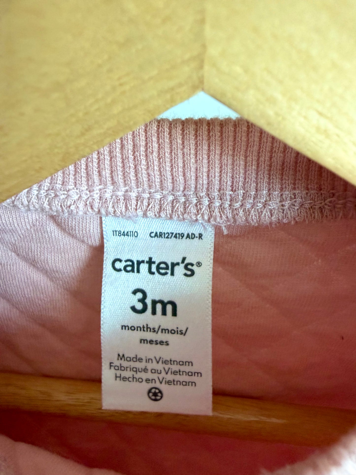 Pink Quilted Peach Sweater + Pants Set / 3m